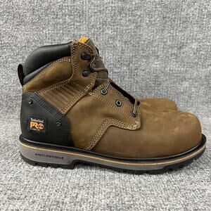 Timberland PRO Work Boots Mens Size 9.5 Leather Alloy Toe Anti-Fatigue A29HT